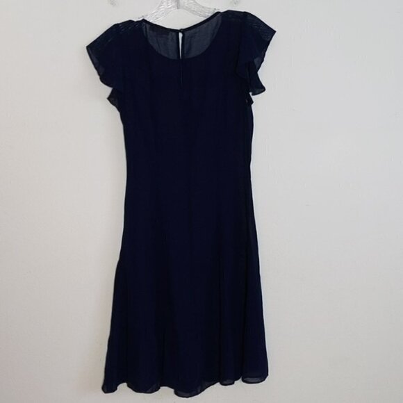 Modcloth Sheer Navy Blue Butterfly Dress - Picture 5 of 5